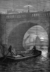 Puente de Waterloo de noche de English School